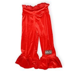 Matilda Jane Red Velour Ruffle Pants | Girls 4T | NWT Holiday Style